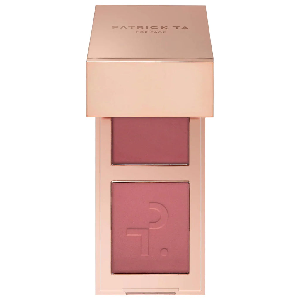 PATRICK TA Mini Major Headlines Double-Take Crème & Powder Blush Duo - She Left Me On Red